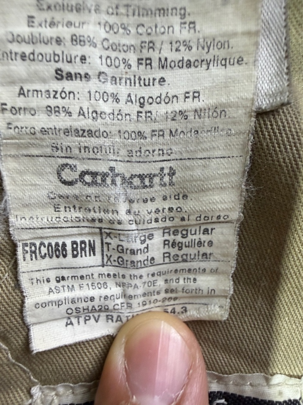 Carhartt x MadMax style Tan/Brown Duck Canvas Work Jacket with Elbow Patch XL - Picture 7 of 13